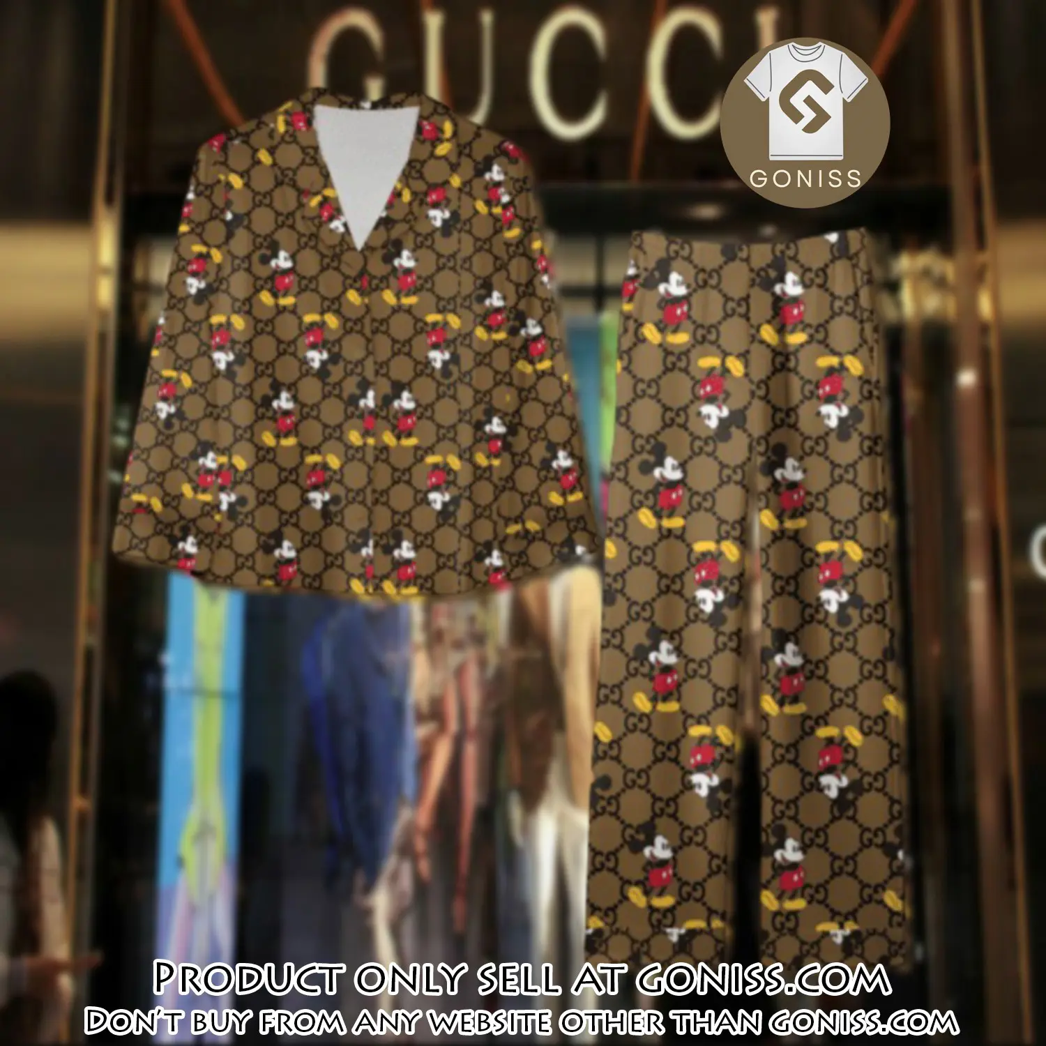 Trending luxury gc satin pajama set pjs1067 gn1220992